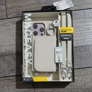 MAGEASY Case + Wallet Purse for iPhone 16 Pro 6.3", Crossbody Strap